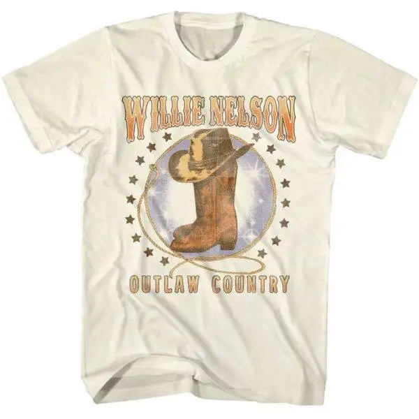 Willie Nelson Cowboy Boots Men’s T Shirt