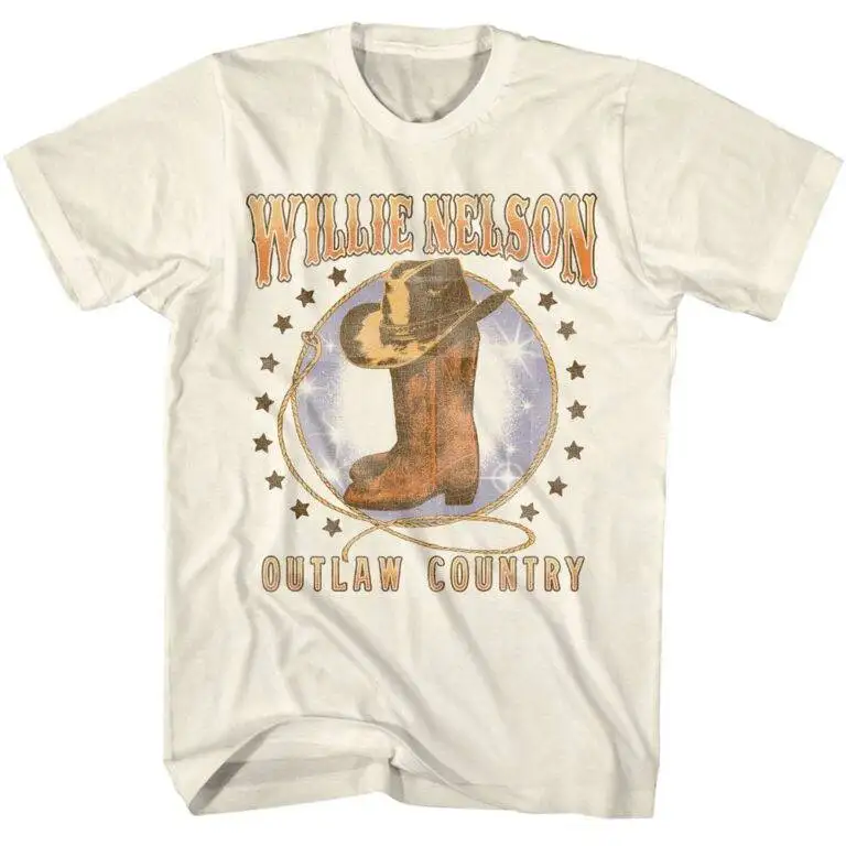 Willie Nelson Cowboy Boots Men’s T Shirt