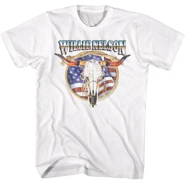 Willie Nelson American Steer Skull Men’s T Shirt