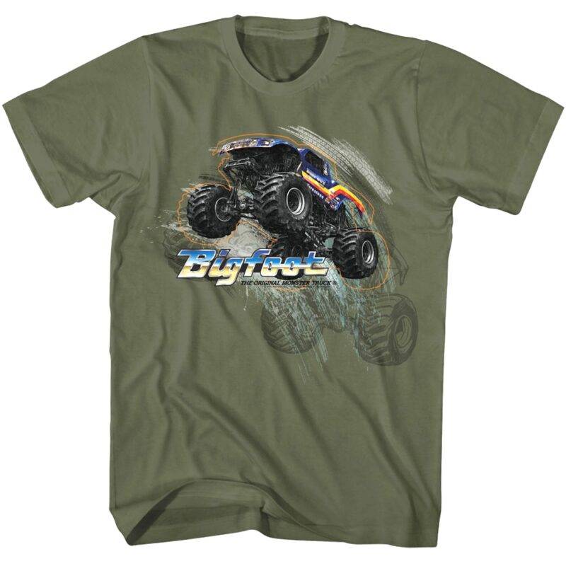 Bigfoot Monster Truck Jump Men’s T Shirt