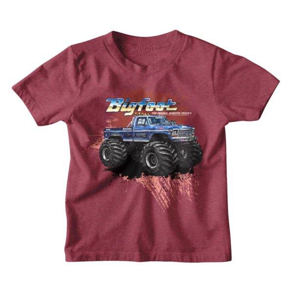 Bigfoot Monster Truck Splashdown Kids T Shirt