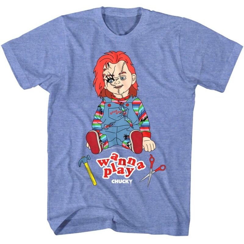 Chucky Wanna Play Stitches Men’s T Shirt