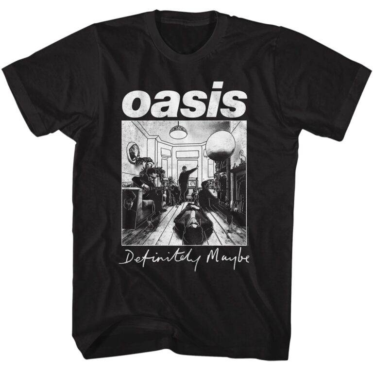 Oasis Definitely Maybe BW Art Men’s T Shirt