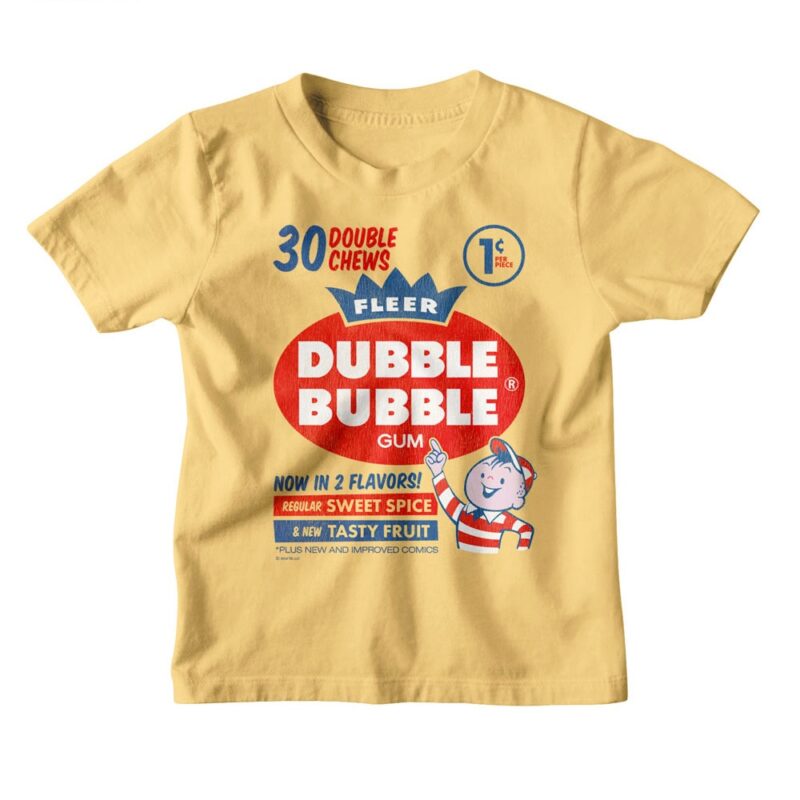 Fleer Dubble Bubble 30 Chews Kids T Shirt