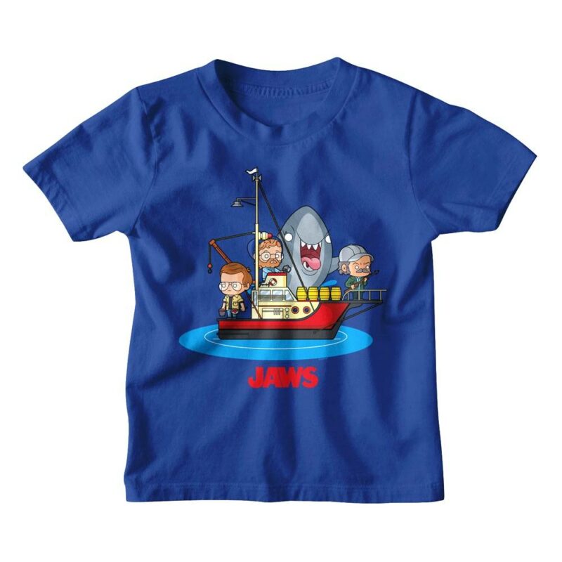 Jaws Boat Crew Shark Cartoon Kids T Shirt