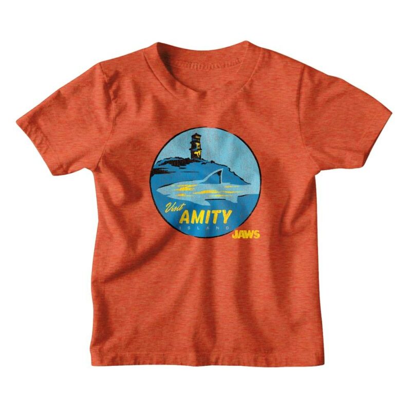 Jaws Visit Amity Island Kids T Shirt