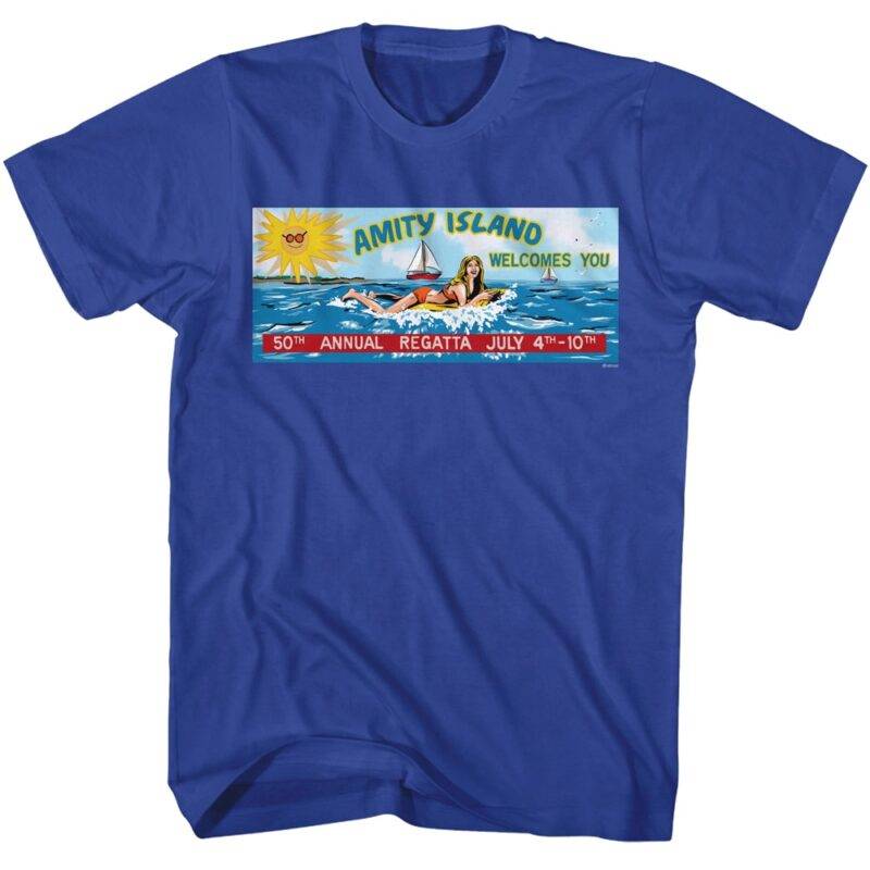 Jaws Amity Island 50th Annual Regatta Men’s T Shirt