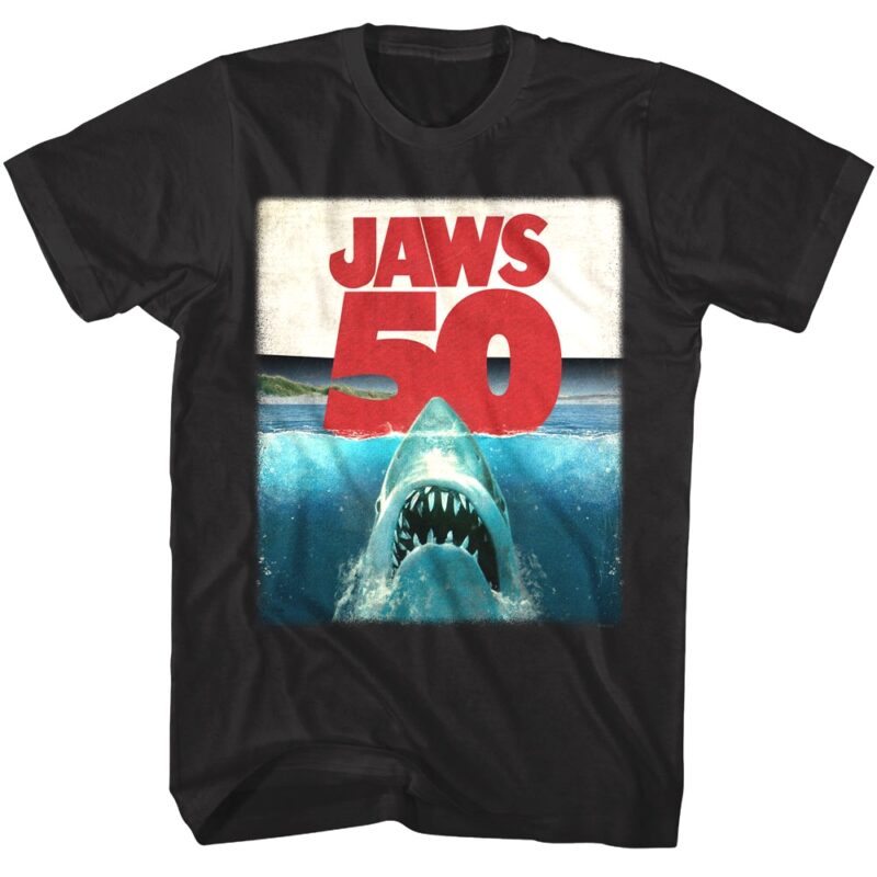 Jaws 50 Movie Poster Men’s T Shirt