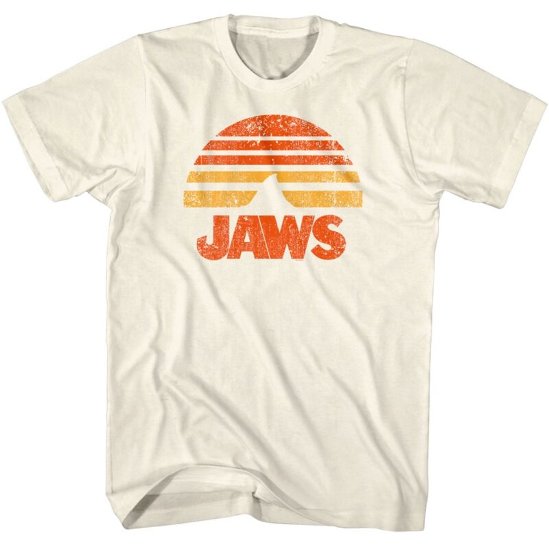 Jaws Sunset Shark Fin Men’s T Shirt