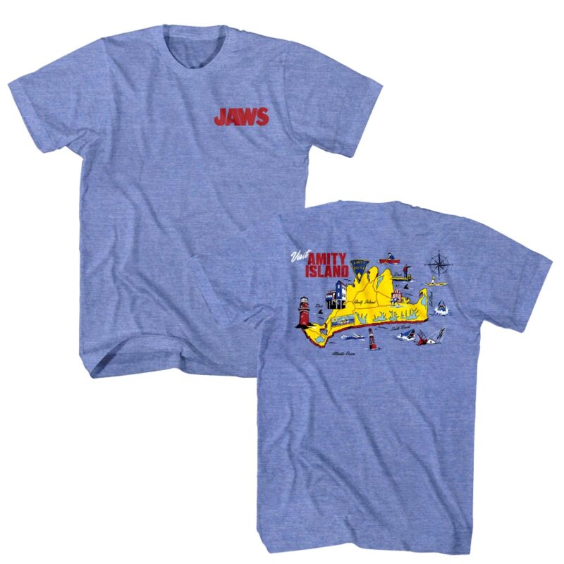 Jaws Amity Island Map Men’s T Shirt