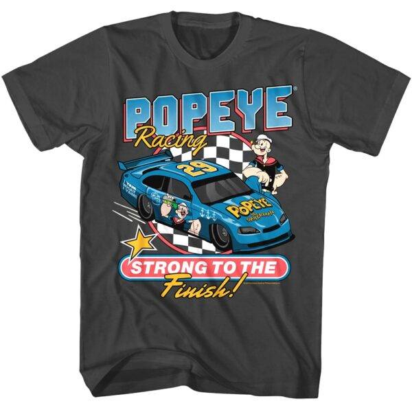 Popeye Racing Strong to the Finish Men’s T Shirt