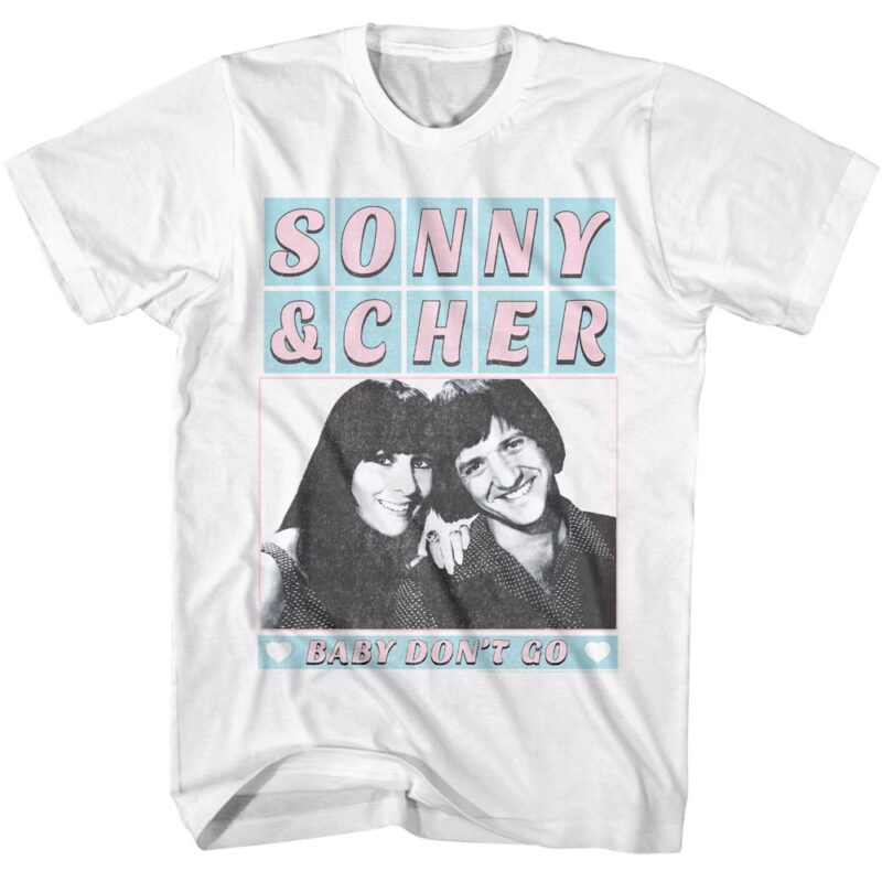 Sonny and Cher Baby Don’t Go Couple Men’s T Shirt