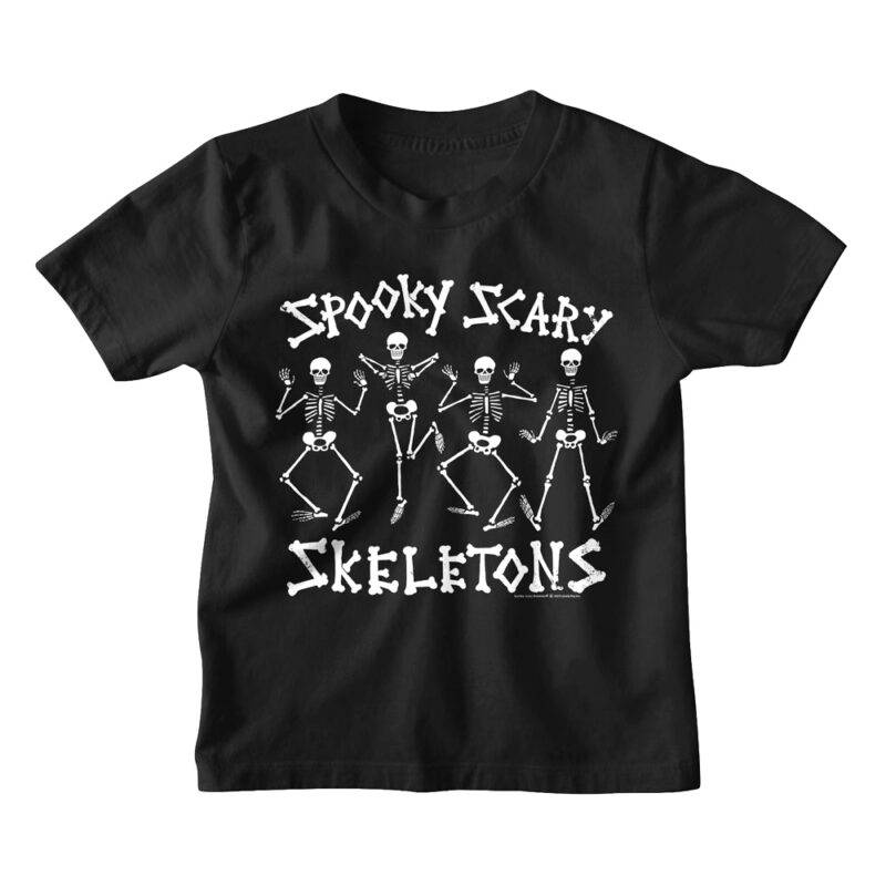 Spooky Scary Skeletons Dance Skills Kids T Shirt