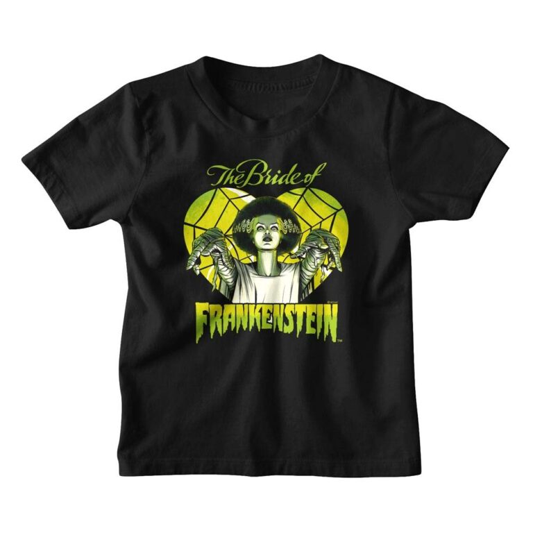 Bride of Frankenstein Heart Kids T Shirt