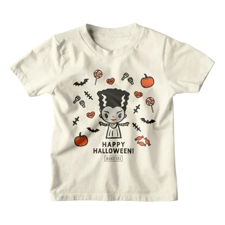 Universal Monsters Cute Bride of Frankenstein Kids T Shirt