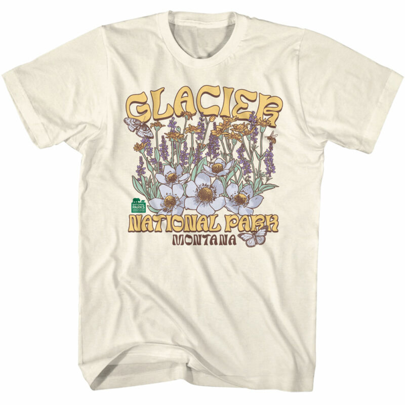 Glacier National Park Wildflowers Men’s T Shirt