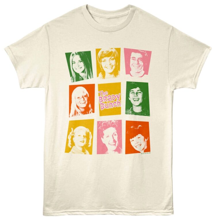 Brady Bunch Colorful Faces Men’s T Shirt