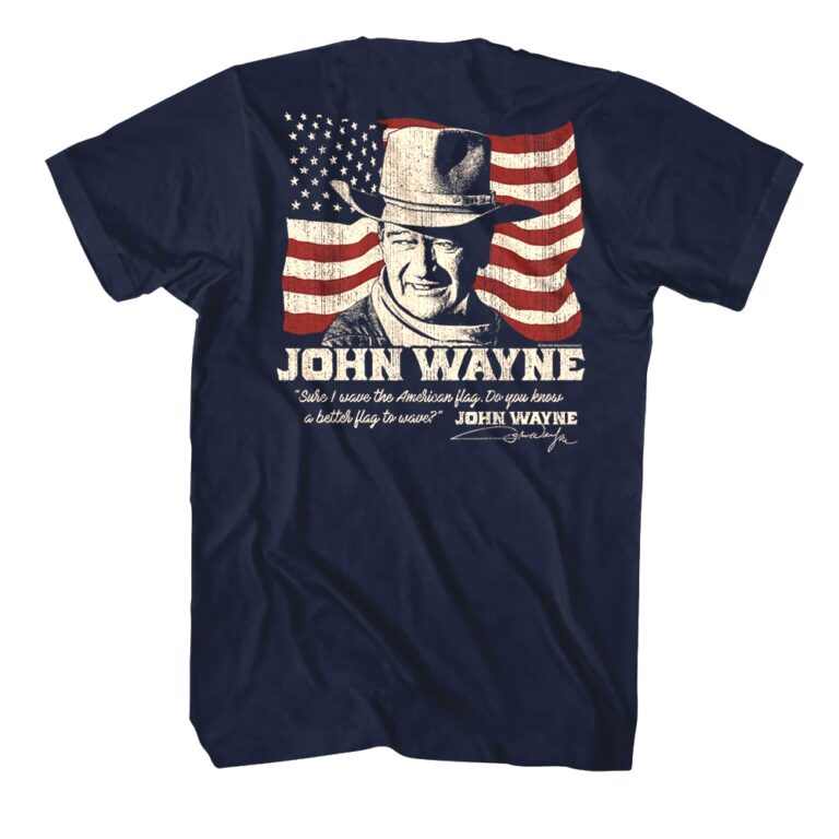 John Wayne Wave the American Flag Men’s T Shirt
