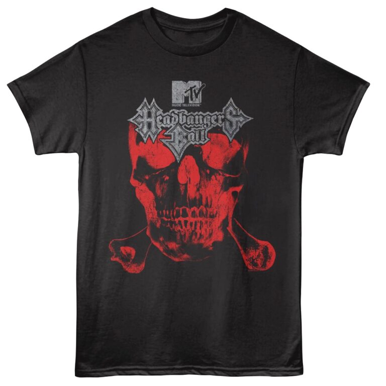 MTV Headbangers Ball Red Skull Men’s T Shirt