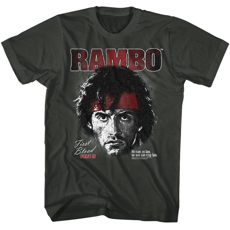 Rambo First Blood Part 2 Extreme Close-up Men’s T Shirt