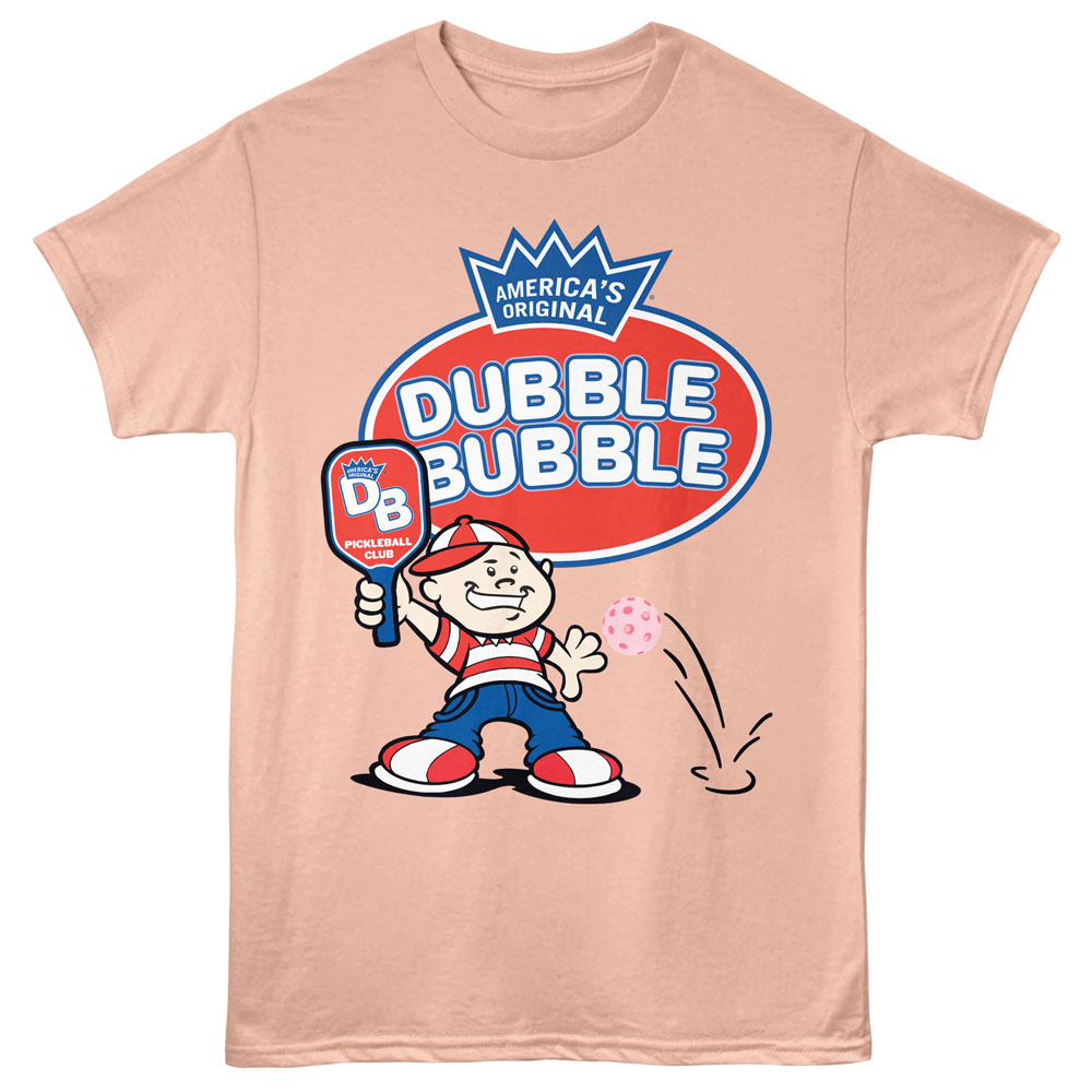 Dubble Bubble Pickleball Club Men's T Shirt Peach