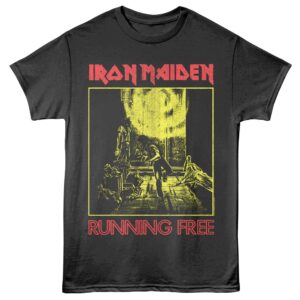 Iron Maiden Running Free Men's T Shirt Charcoal