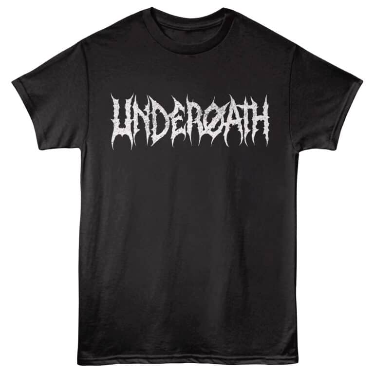 Black T-shirt with "HADEROTH" metal band logo in distressed white text.