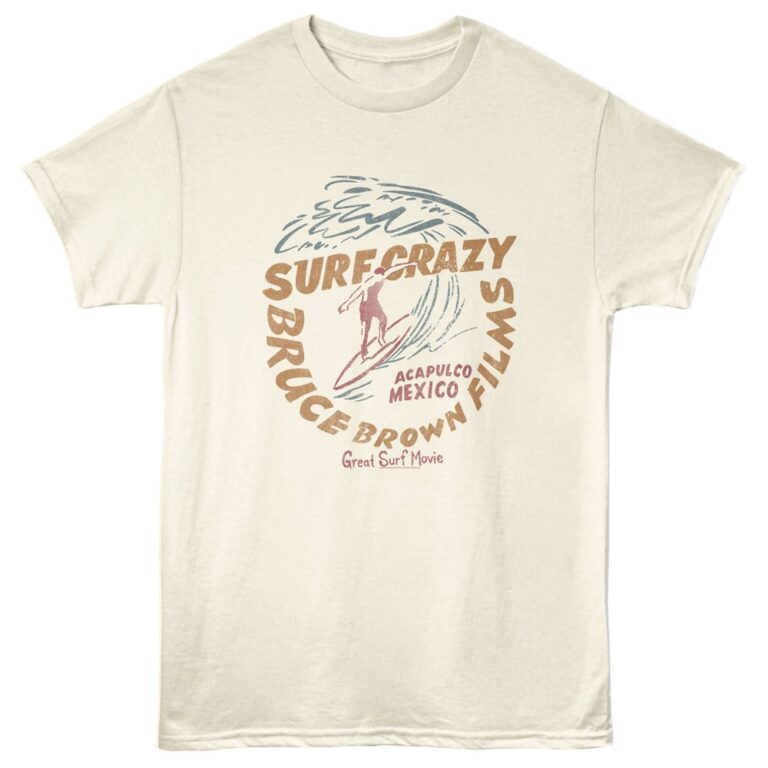 Surf Crazy Acapulco Mexico Men's T Shirt Ivory