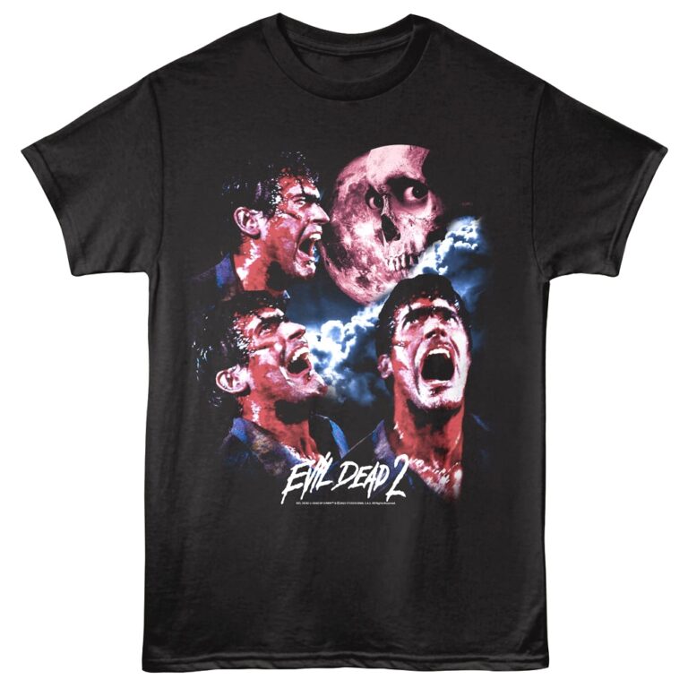 Evil Dead 2 Many Moods of Ash Men's T Shirt Black