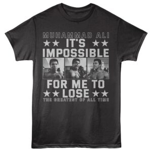 Muhammad Ali Impossible to Lose Men's T Shirt Black