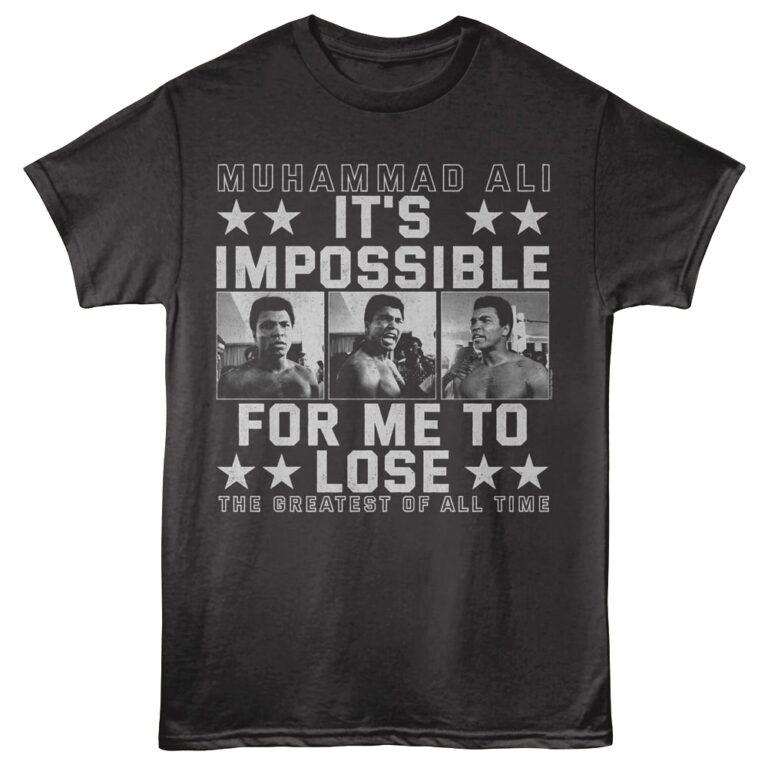 Muhammad Ali Impossible to Lose Men's T Shirt Black