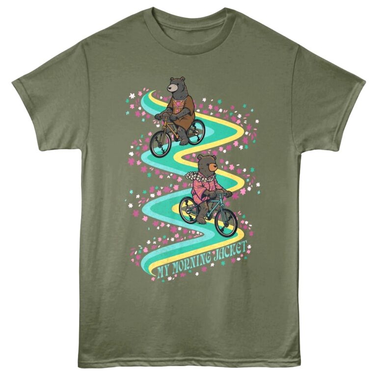 My Morning Jacket Bears Cycling Men's T Shirt Military Green