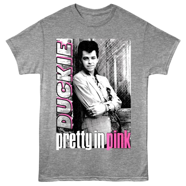 Pretty in Pink Duckie Dale Men's T Shirt Graphite Gray Heather