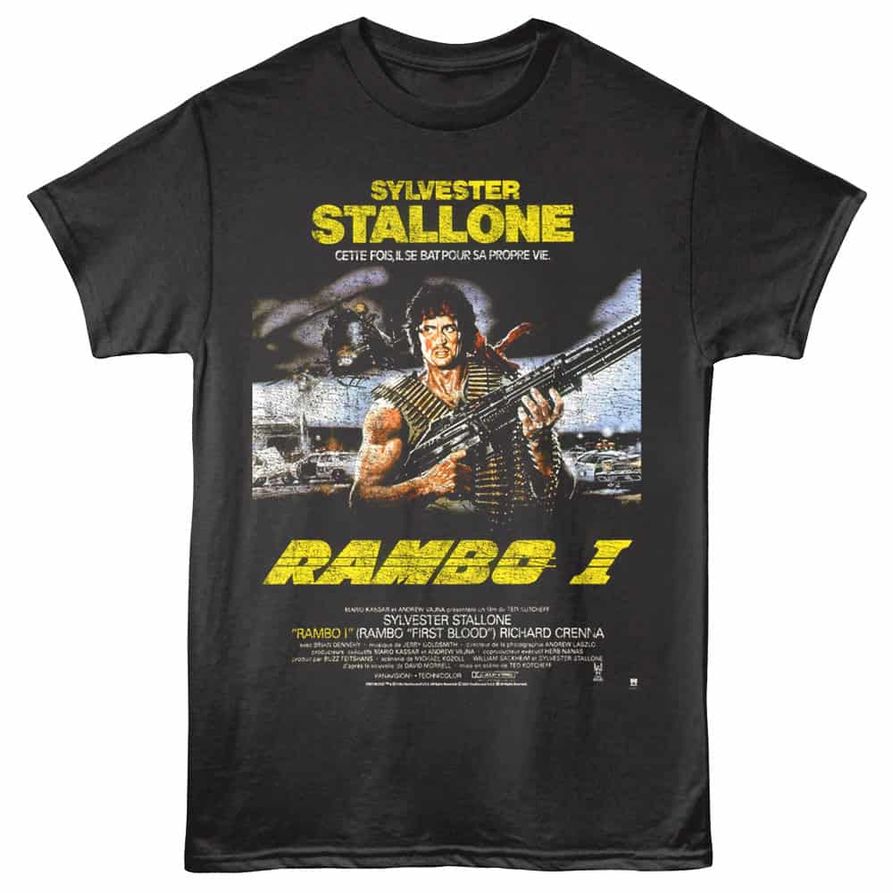 Rambo French Movie Poster Men's T Shirt