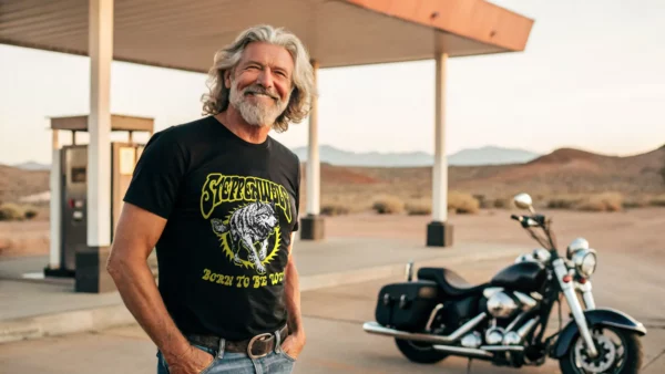 Steppenwolf Born to be Wild Wolf Men's T Shirt Charcoal