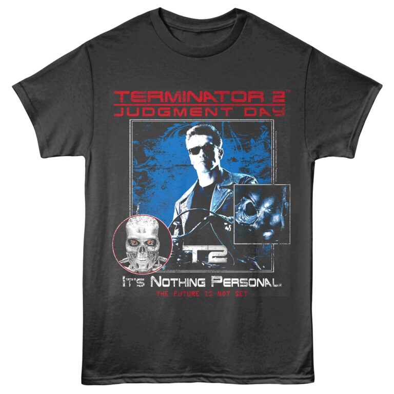 Terminator 2 Nothing Personal Men's T Shirt Charcoal