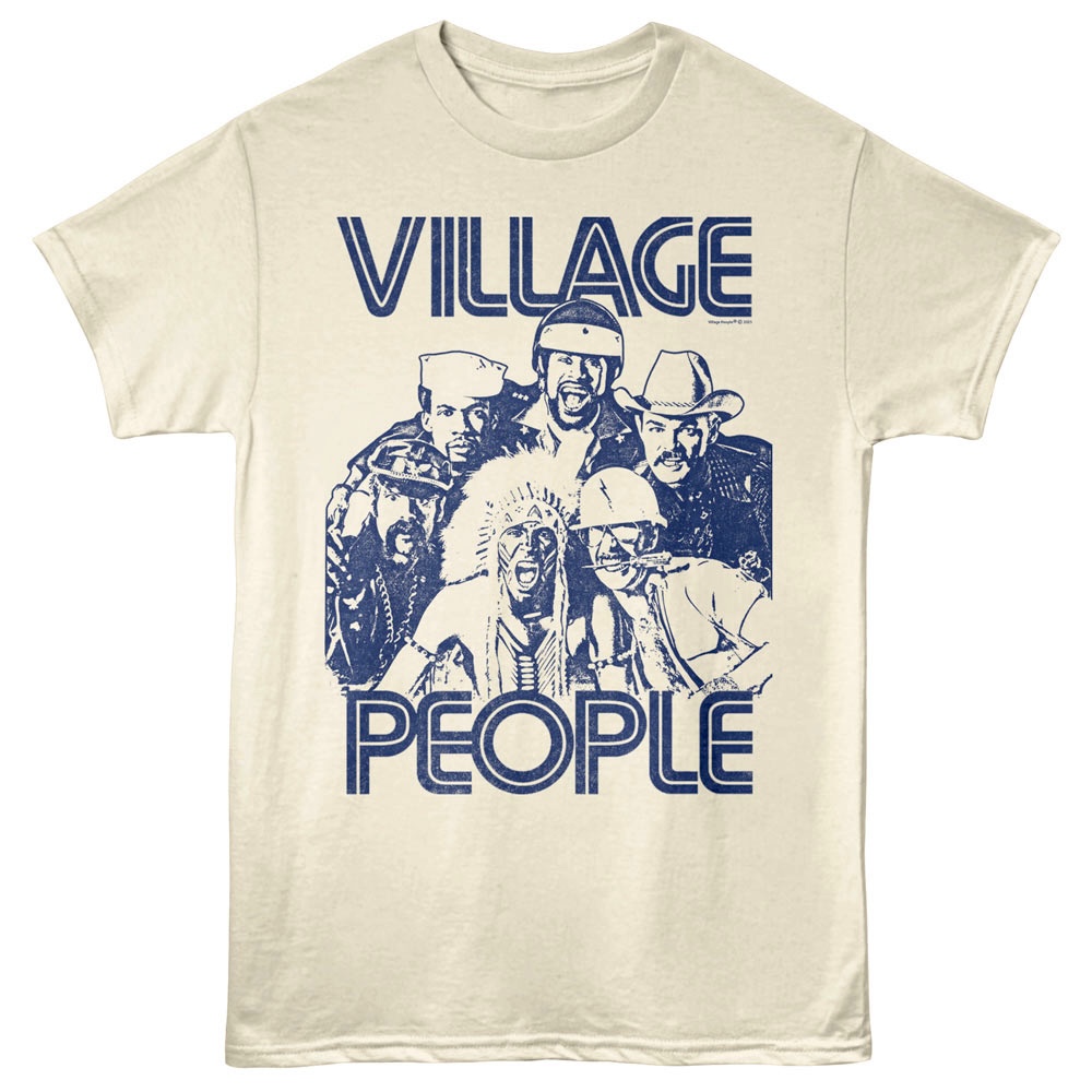 Village People Gang Men's T Shirt Ivory