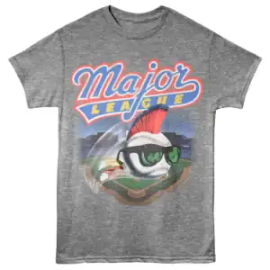 Major League Wild Thing Fly Ball Men's T Shirt Graphite Gray Heather
