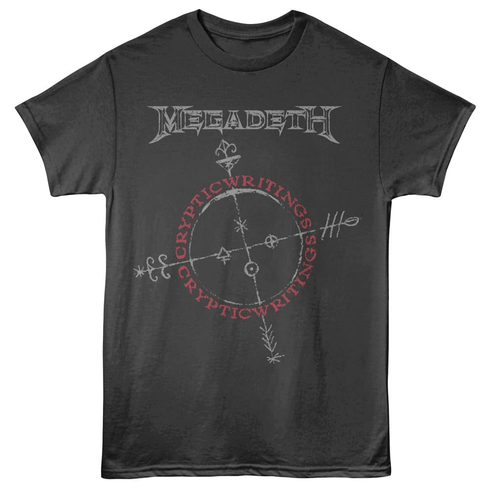 Megadeth Cryptic Writings Pilot Men's T Shirt Charcoal