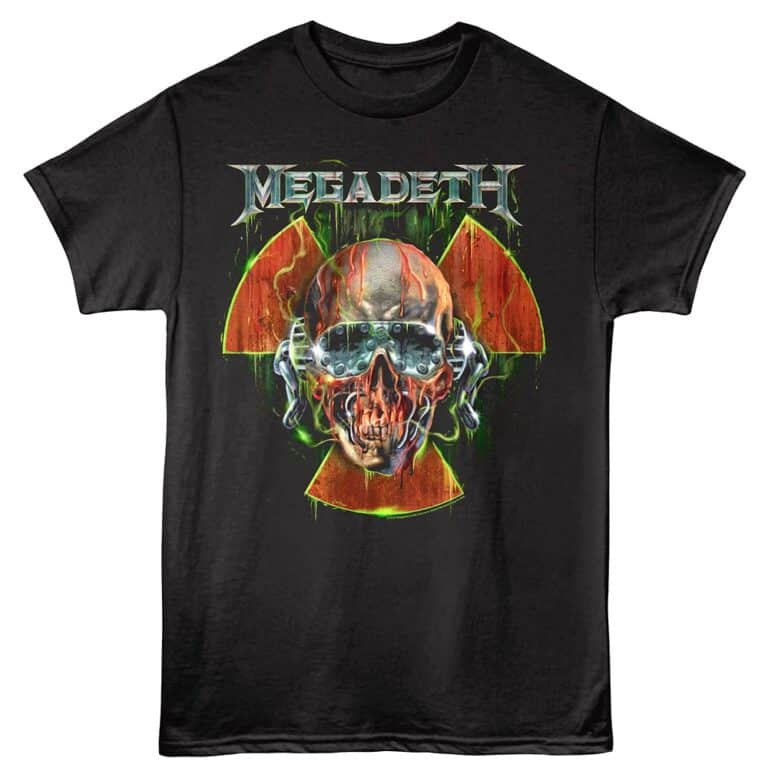 Megadeth Nuclear Skull Vic Men's T Shirt Black