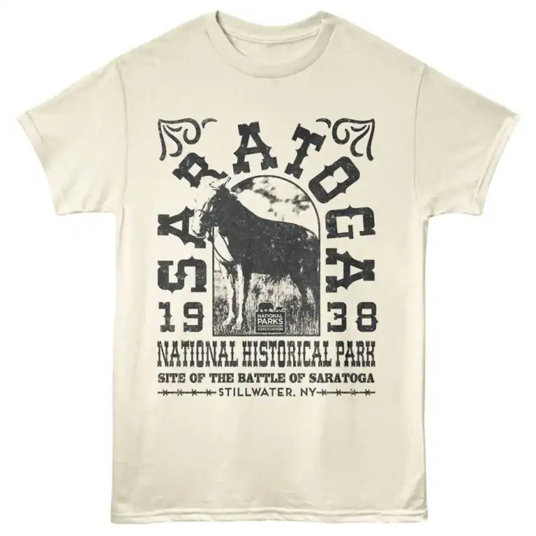 Saratoga Park Site of the Battle Men's T Shirt Ivory