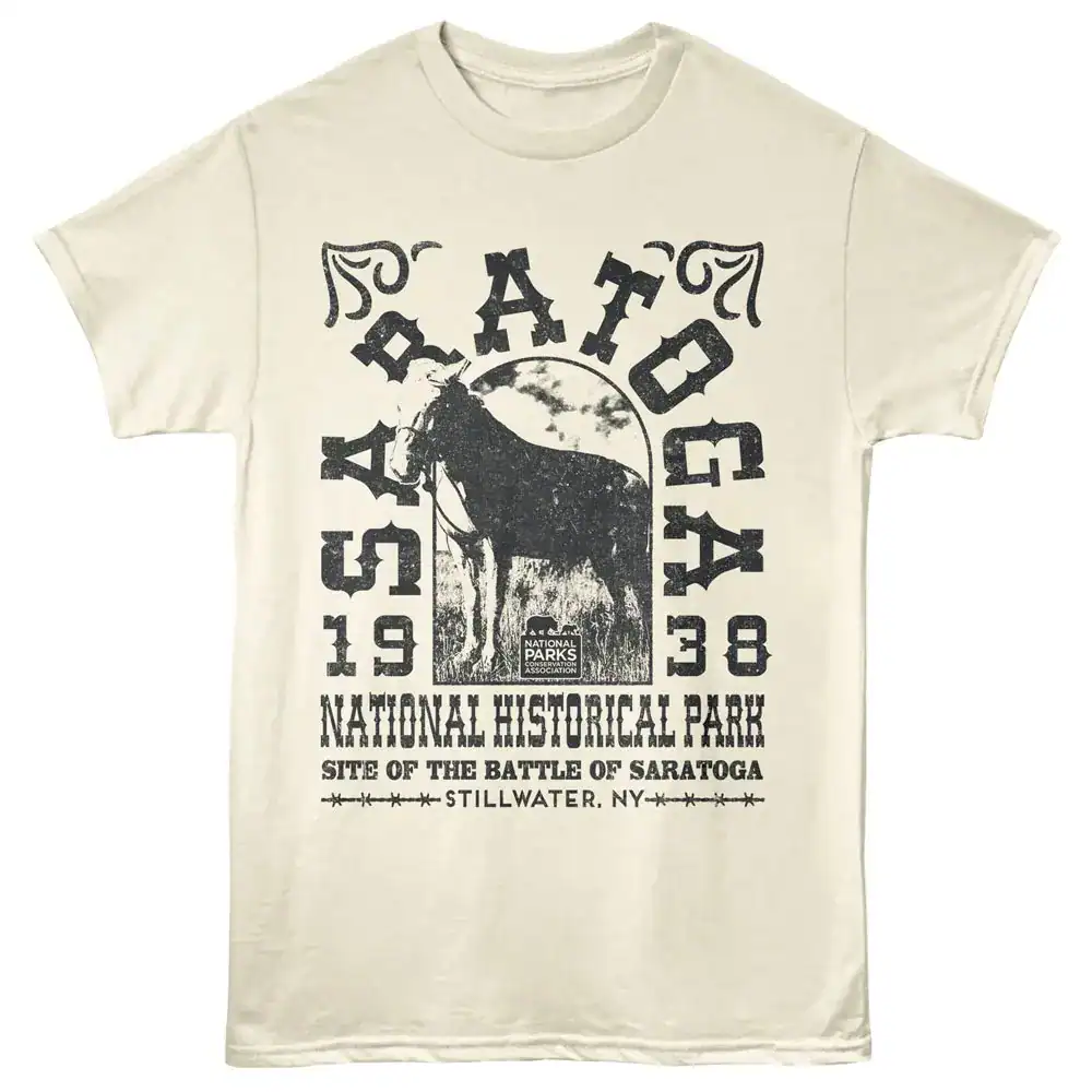 Saratoga Park Site of the Battle Men's T Shirt Ivory
