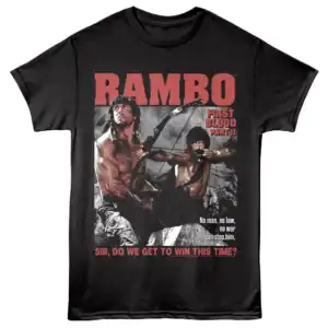 Rambo 2 Win This Time Men's T Shirt Black