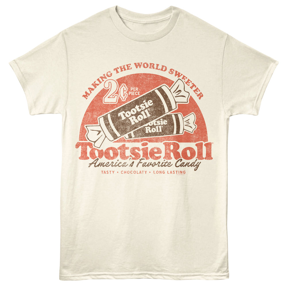 Tootsie Rolls America's Favorite Candy Men's T Shirt Ivory
