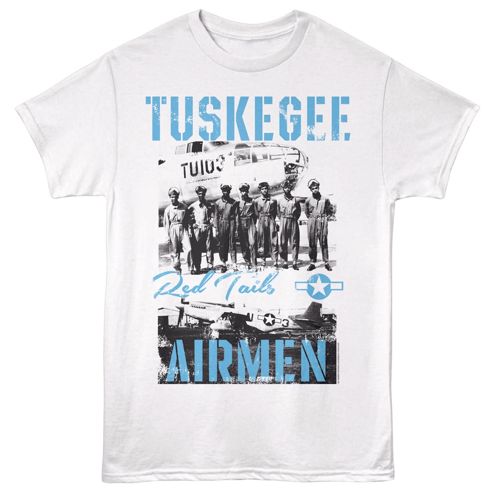 Tuskegee Airmen Red Tails Plane Men's T Shirt White