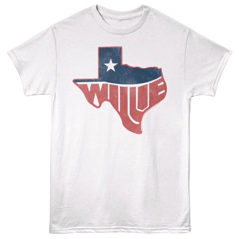 Texas-themed graphic tee featuring the state outline with stars and bold "WILD" text.