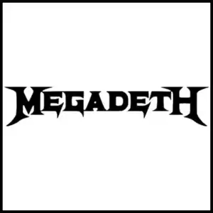 Megadeth logo band shirt for rock music fans, stylish heavy metal apparel.