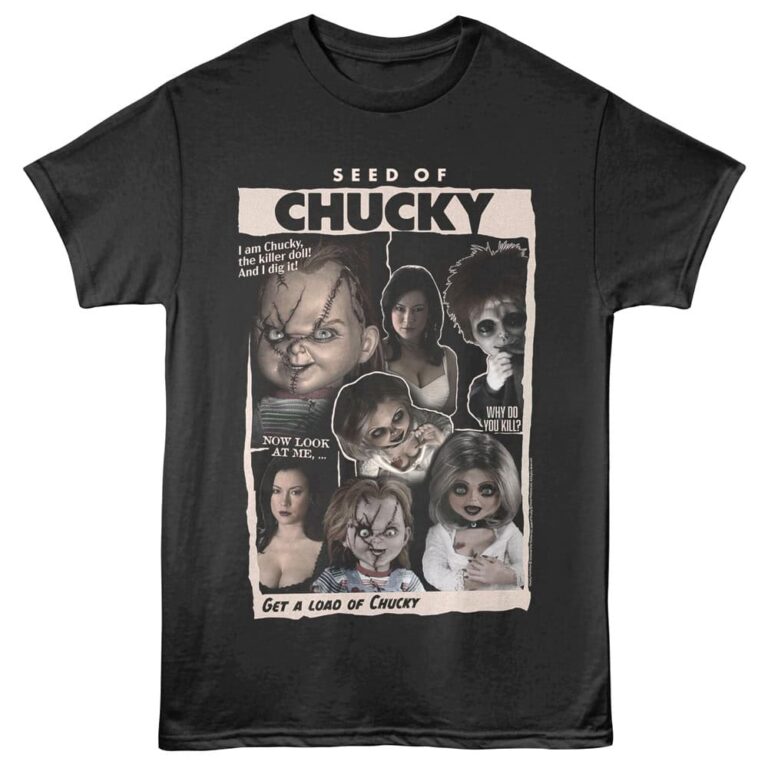 Seed of Chucky Scrapbook Men's T Shirt Charcoal