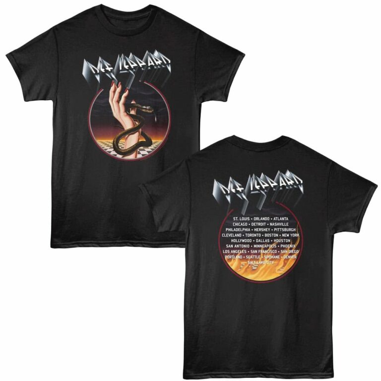 Def Leppard Snake Grip Summer Stadium Tour Men's T Shirt Black