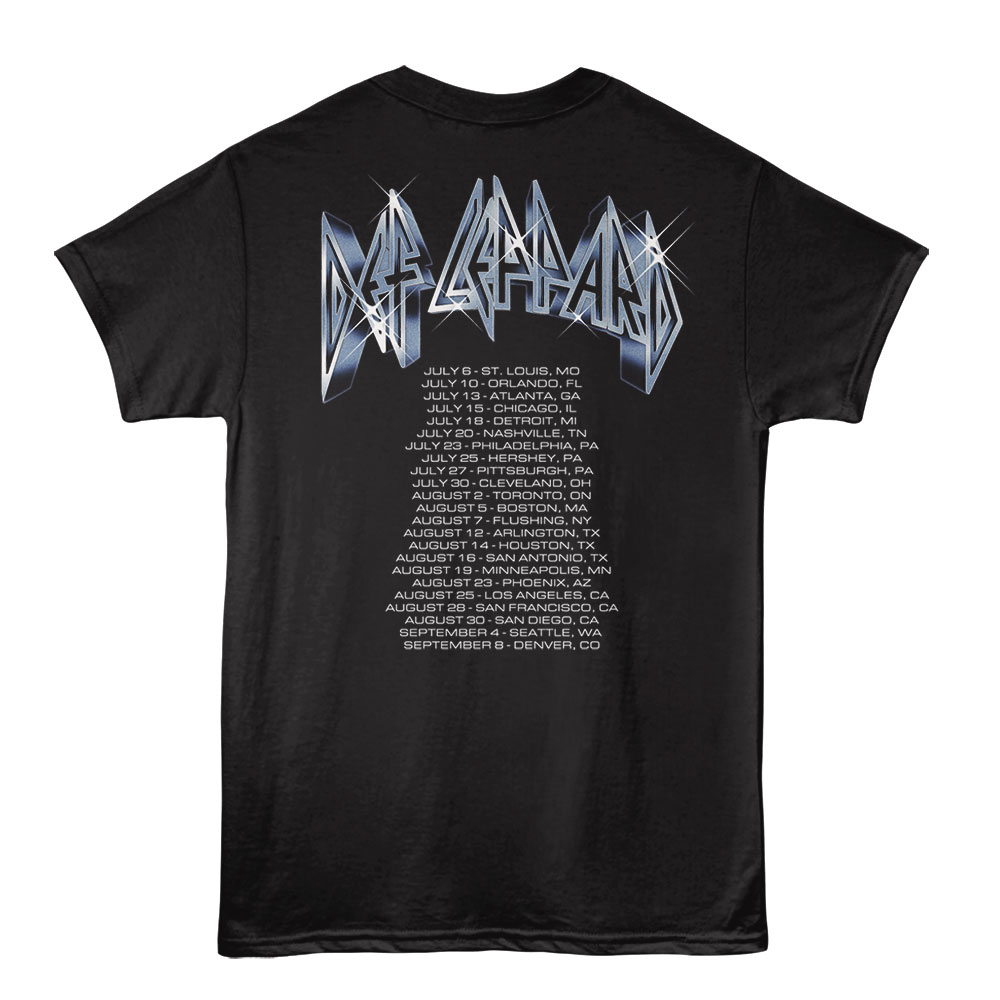 Def Leppard Pyromania Summer Stadium Tour Men's T Shirt - Image 3